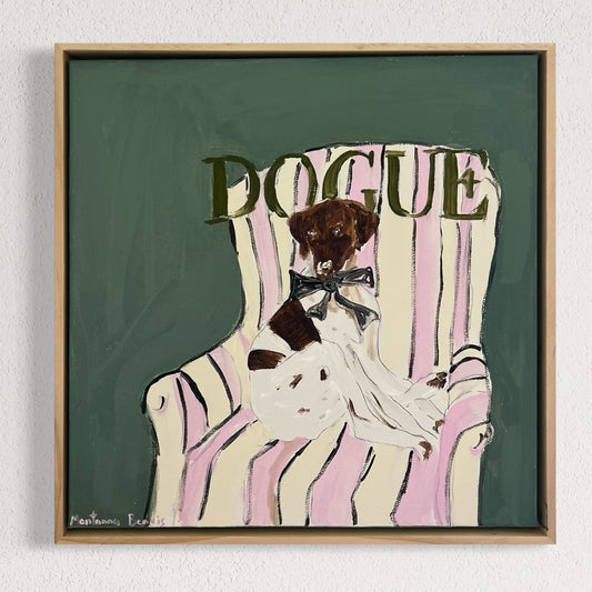 “DOGUE” 30x30 Framed in pine