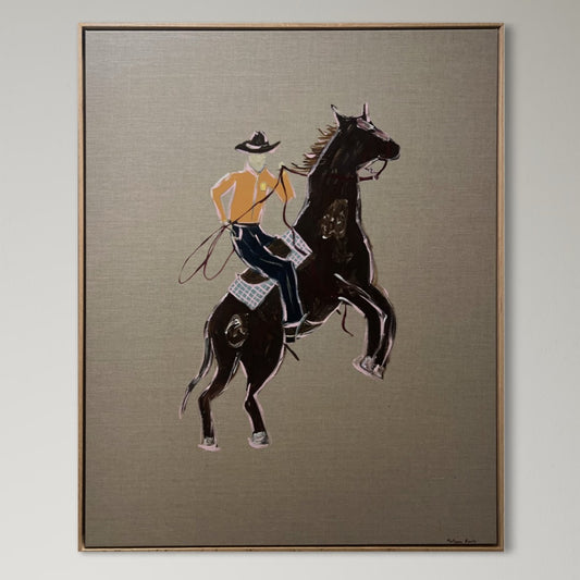 “Get up it boy” 103x83 Framed in Tasmanian oak