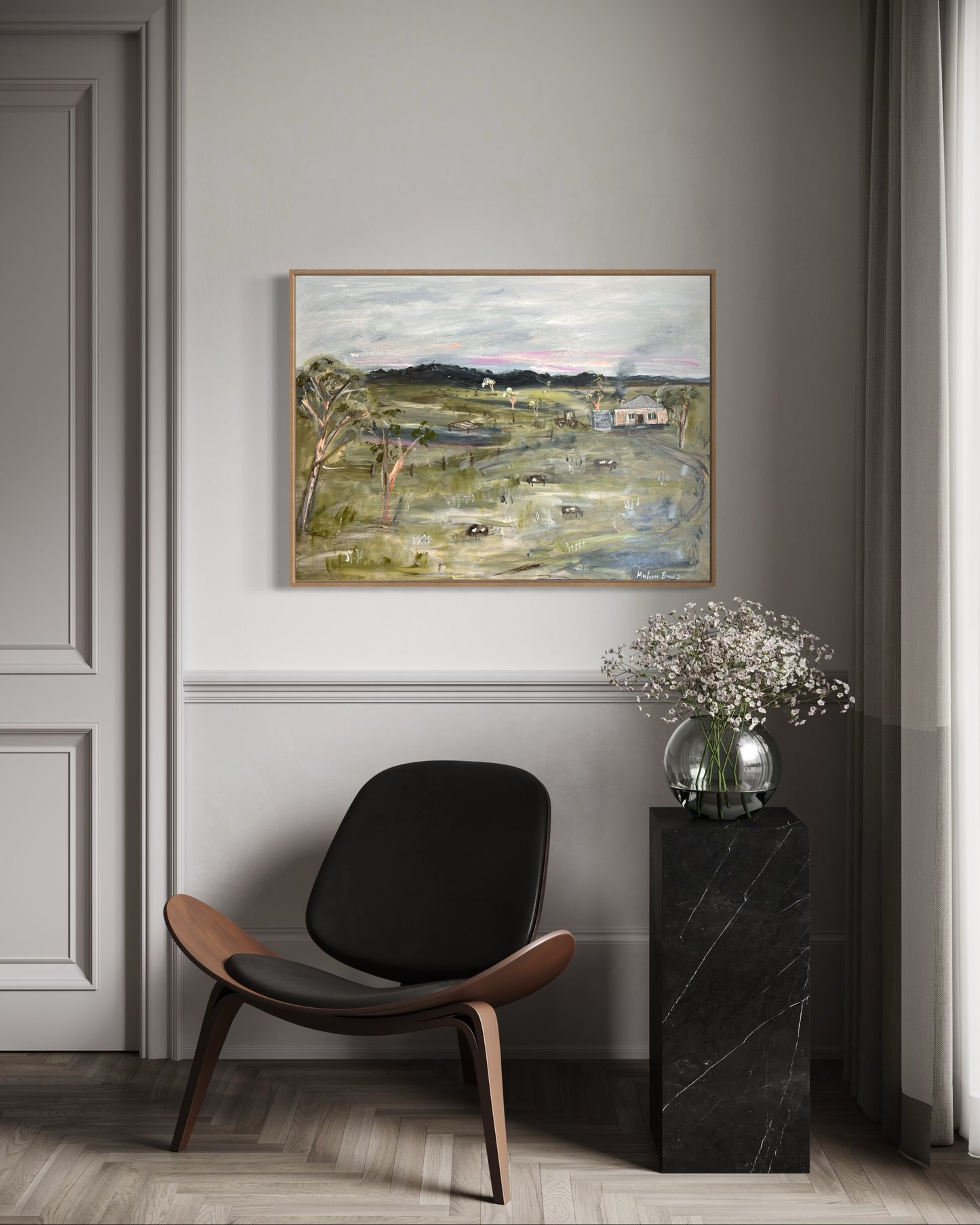 ”The oldest farm in the valley” 76x102 Framed in Tasmanian oak