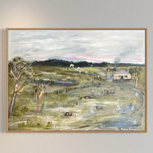 ”The oldest farm in the valley” 76x102 Framed in Tasmanian oak